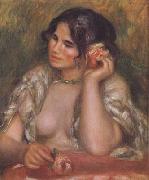 Pierre Renoir The Toilette Woman Combing Her Hair (mk06) France oil painting artist